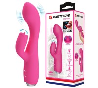 Вибратор с клиторальным стимулятором-язычком Pretty Love Doreen розовый