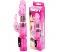 Хай-тек вибратор Happy Angel с ротацией розовый