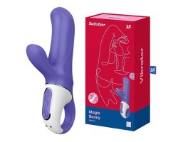 Фиолетовый вибратор Satisfyer Magic Bunny для точки G с клиторальным стимулятором