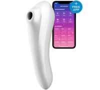 Клиторальный стимулятор + вибратор 2 в 1 Satisfyer Dual Pleasure с управлением через смартфон жемчужный