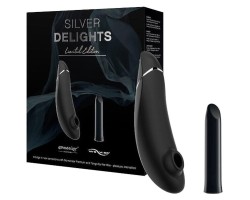 Набор стимуляторов Silver Delights Womanizer Premium + We-Vibe Tango, серебристый