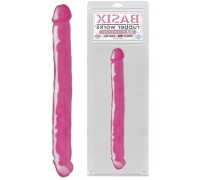 Двухсторонний фаллоимитатор Basix Rubber Works 12 in Double Dong Pink
