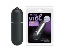 Вибропуля Mini Vibe черная с 10 функциями вибрации