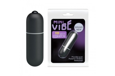 Вибропуля Mini Vibe черная с 10 функциями вибрации