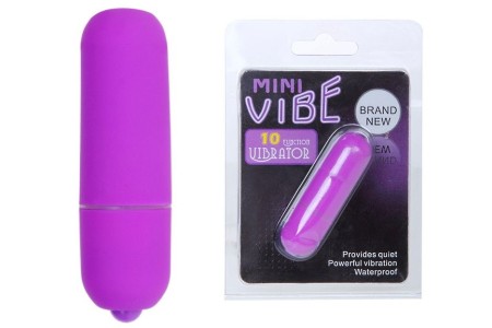 Вибропуля Mini Vibe фиолетовая с 10 функциями вибрации