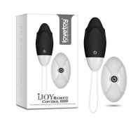 Черное виброяйцо с беспроводным пультом Ijoy Remote Control Egg