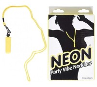 Вибро-пуля желтого цвета на шнурке Neon Party Vibe Necklace