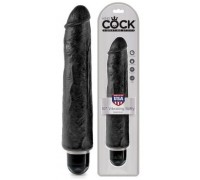 Черный вибратор-реалистик 10 Vibrating Stiffy
