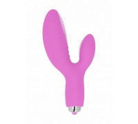 Силиконовый вибратор c клиторальным отростком Holy с 10 режимами вибрации