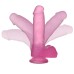 Розовый фаллос Jelly Studs Crystal Dildo Medium 18 см - фото 3