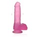 Розовый фаллос Jelly Studs Crystal Dildo Medium 18 см - фото 1