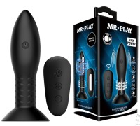 Анальная пробка Mr Play с вибрацией и ротацией с беспроводным управлением