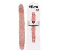 Двухсторонний фаллос King Cock 12 in Slim Double Dildo телесный