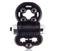 Двойное эрекционное виброкольцо Screaming O Man Incite черное