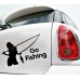 Виниловая наклейка на авто Go Fishing - фото 1