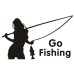Виниловая наклейка на авто Go Fishing - фото