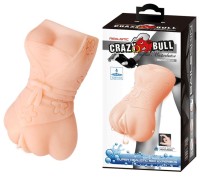 Компактный мастурбатор-вагина Crazy Bull с эффектом выделения смазки