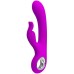 Перезаряжаемый вибратор Pretty Love Hot Rabbit с клиторальной стимуляцией пурпурный - фото 2