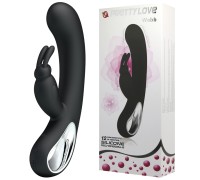 Перезаряжаемый вибратор Pretty Love Webb с клиторальным стимулятором черный