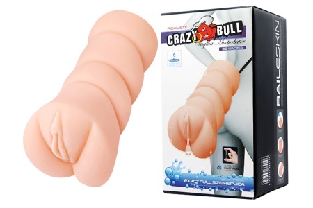 Мастурбатор-вагина Crazy Bull с эффектом выделения смазки