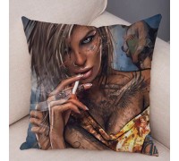 Наволочка на подушку Smoking Girl
