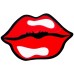 Виниловая наклейка на авто Красные губы - фото