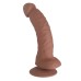 Реалистичный фаллос с загнутой головкой мулат Seducer Bended Lust Brown - фото 1