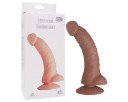 Реалистичный фаллос с загнутой головкой мулат Seducer Bended Lust Brown