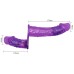 Двойной страпон с вибрацией Ultra Passionate Harness Violet 18 см и 11 см - фото 5