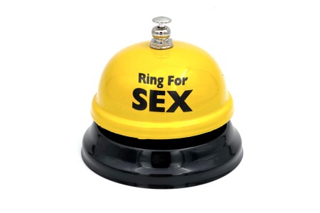 Звонок настольный Ring For Sex желтый