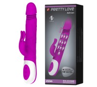 Вибромассажер Adrian с клиторальным стимулятором и движущимися в стволе шариками