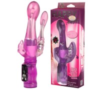 Вибратор с ротацией и гнущимся анальным отростком Happy Angel