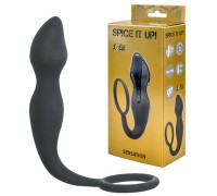 Анальная пробка с кольцом на пенис Spice it up Sensation Dark Grey