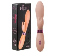 Вибратор с клиторальным стимулятором Indeep Leyla Beige