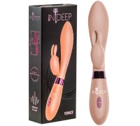Вибратор с клиторальным стимулятором-кроликом Indeep Yonce Beige
