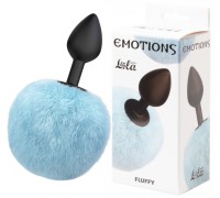 Анальная пробка с хвостиком Emotions Fluffy Blue