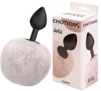 Анальная пробка с хвостиком Emotions Fluffy White