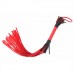 Красно-черная кожаная плеть с декорированной рукоятью - фото 1