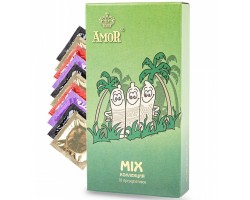 Латексные презервативы Amor Mix №10 яркая линия 