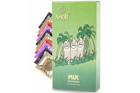 Латексные презервативы Amor Mix №10 яркая линия