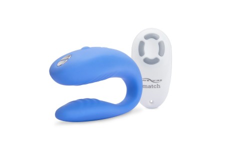 DEMO We-Vibe Match Вибромассажер голубой для пар с дистанционным пультом