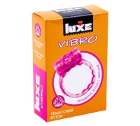Виброкольцо с презервативом Luxe Vibro Техасский Бутон