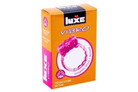 Виброкольцо с презервативом Luxe Vibro Техасский Бутон