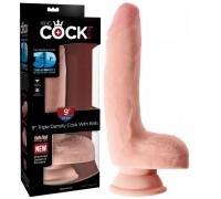 Крупный фаллоимитатор на присоске King Cock Plus Triple Density 24 см