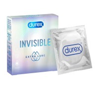 Презервативы Durex №3 Invisible Extra Lube ультратонкие c дополнительной смазкой
