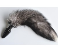 Анальная пробка с хвостом Silver Fox