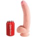 Изогнутый фаллоимитатор на присоске King Cock Triple Density Cock with Balls Light 26 см - фото 4