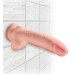 Изогнутый фаллоимитатор на присоске King Cock Triple Density Cock with Balls Light 26 см - фото 5