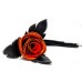 Кожаная плеть Красная Роза с замшевыми хвостами 40 см - фото 1