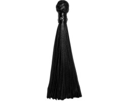 Генитальная кожаная плеть черная 30 см